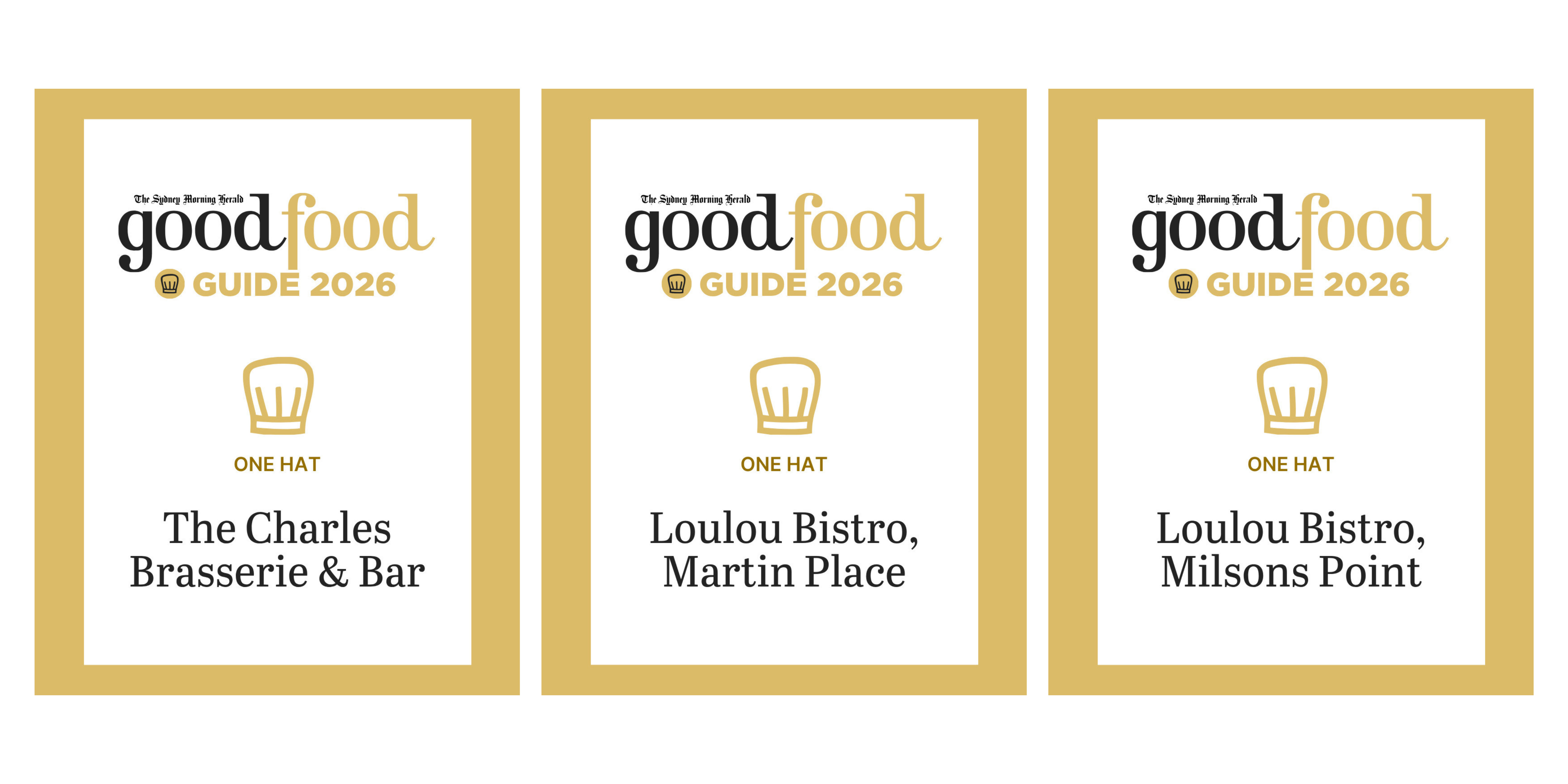 three good food hat plaques